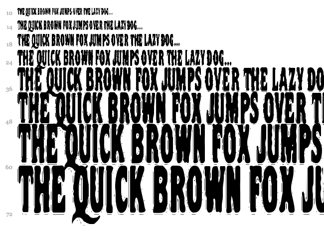 VTC Night of the dead corrupt font waterfall